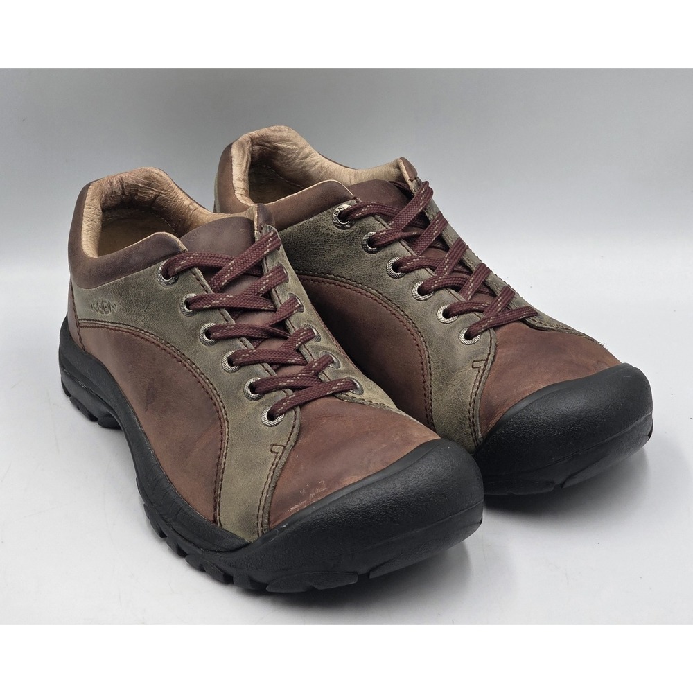 Keen Presidio Shoes Women's 9 Brown Leather Comfort Walking Hiking Sneakers